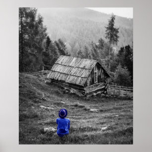 Svart och vitt Kreativ-fotografi Poster