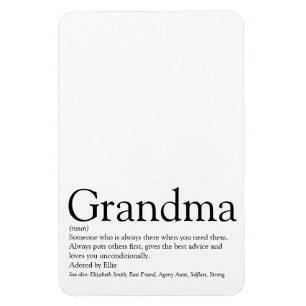 Svart och Vitt Kul Kul Farmor Mormor Magnet