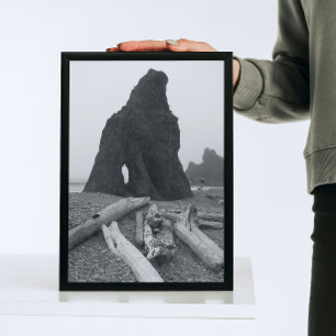 Svart och vitt kusthavsbestånd fototryck