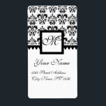 SVART OCH VITT KVADRADAMASK MONOGRAM, FRAKTSEDEL<br><div class="desc">Elegant,  klass och unik utformning av Bulgan Lumini (c).Lätt att anpassa med din egen text som en märkre för bröllopsförmån,  osa ,  spara-till-datum,  tack för etiketter,  möhippor,  födelsedagsfester: söt 16, quinceanera,  Bat mitzvah,  returetiketter,  förlovning duschar,  nyfödsel,  babyduschar studenten,  årsdagar eller vad du vill!</div>