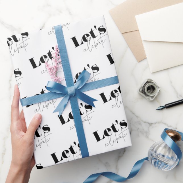 Svart och Vitt Låt Oss Fira Presentpapper (Gifting)