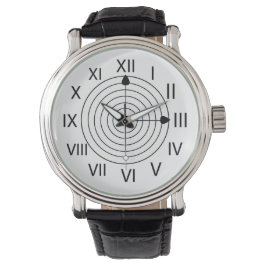 Svart och vitt latinskt klockmönster armbandsur