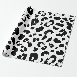 Svart och vitt leopard presentpapper