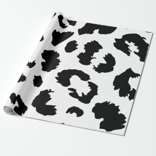 Svart och vitt leoparder presentpapper