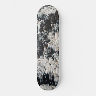 Svart och vitt målat Swirls Skateboard Deck