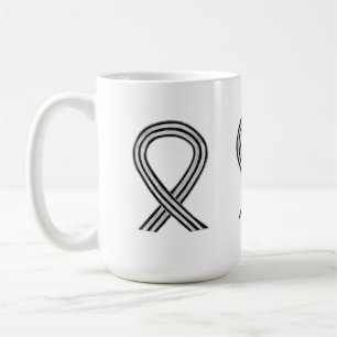 Svart och vitt medvetande Ribbon Anpassningsbar Ar Kaffemugg