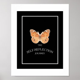 Svart och Vitt Minimal Självreflekterande Guidad Poster