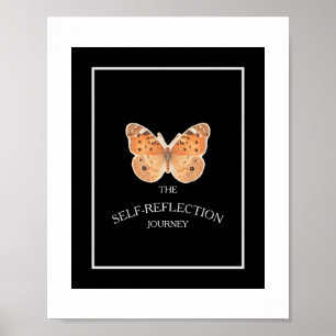 Svart och Vitt Minimal Självreflekterande Guidad  Poster