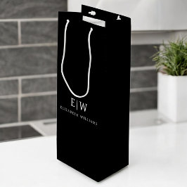 Svart och Vitt Minimalistisk Modernt Monogram