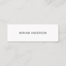 Svart och vitt minimalistiskt affärskort mini visitkort