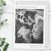 Svart och vitt, minimalistiskt, enkelt julfoto