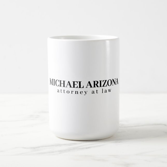 Svart och vitt, minimalistiskt, enkelt, vanligt kaffemugg (Center)