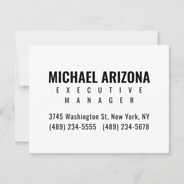 Svart och vitt, minimalistiskt, enkelt, vanligt OSA kort (Framsida)