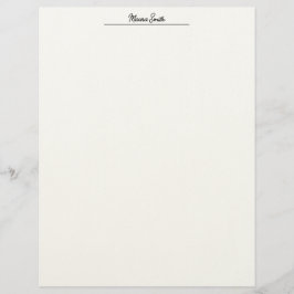 Svart och vitt, minimalistiskt namn brevhuvud