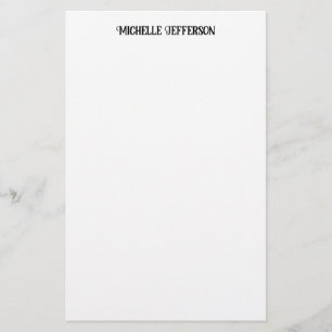 Svart och vitt, minimalistiskt vanligt klassiskt brevpapper