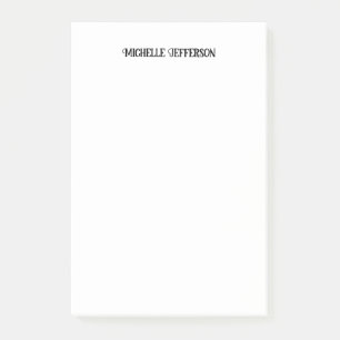 Svart och vitt, minimalistiskt vanligt klassiskt post-it block