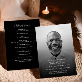 Svart och Vitt Minneshögtid Foto Minnesstund Program