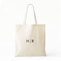 Svart och Vitt Modern Minimalistisk Monogram