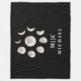 svart och vitt, modernt fleecefilt