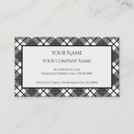 Svart och vitt Mönster, redigerbart Visitkort