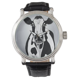 Svart och vitt mood Cow Armbandsur