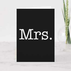 Svart och Vitt Mrs. Bröllopsjubileum Citat Kort