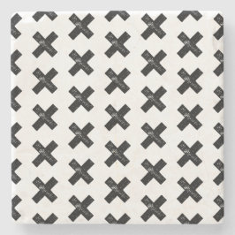 Svart och vitt "multiplicera"-symbol Lino-klipp Stenunderlägg