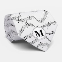 Svart och vitt musikaliskt monogram