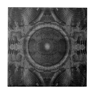 Svart och vitt musikhögtalare kakelplatta