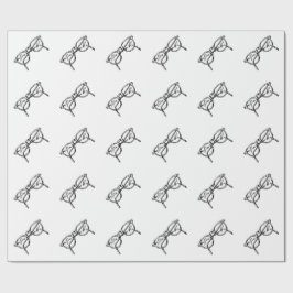 SVART OCH VITT NERD GLAS MÖNSTER PRESENTPAPPER