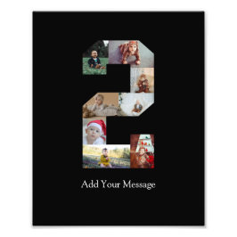 Svart och Vitt Nummer 2 Foto Collage