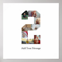 Svart och Vitt Nummer 2 Foto Collage