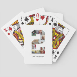 Svart och vitt nummer 2 fotokollage casinokort