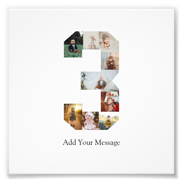 Svart och Vitt Nummer 3 Foto Collage (Framsidan)