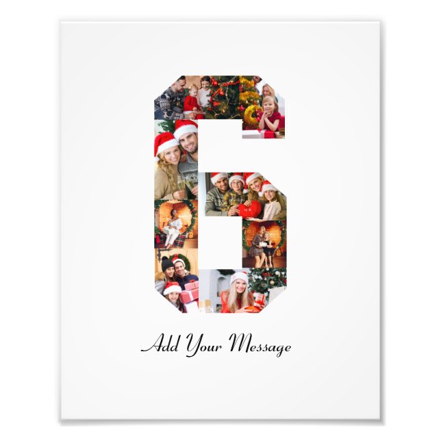 Svart och Vitt Nummer 6 Foto Collage (Framsidan)