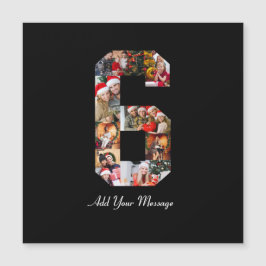 Svart och Vitt Nummer 6 Foto Collage