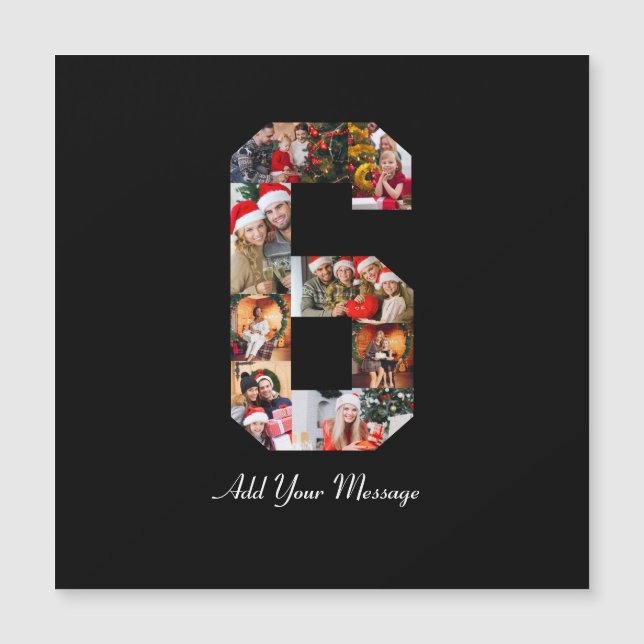 Svart och Vitt Nummer 6 Foto Collage (Framsida)