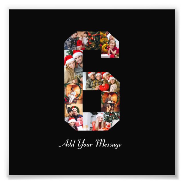 Svart och Vitt Nummer 6 Foto Collage (Framsidan)