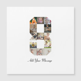 Svart och vitt nummer 8 fotokollage