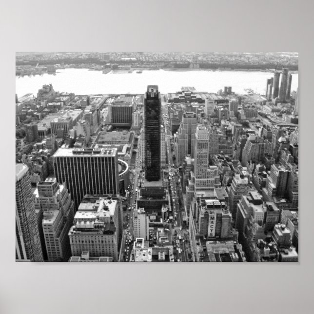 Svart och vitt NYC-fotofack Poster (Framsidan)