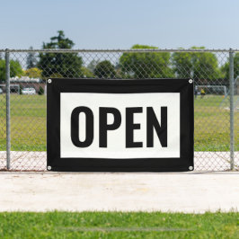 SVART OCH VITT ÖPPET TECKEN