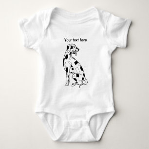 Svart och vitt Patchwork Dalmatian T Shirt