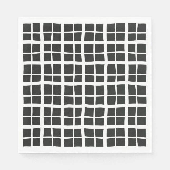 Svart och vitt pinne Halloween Chic Party Pappersservett (Framsidan)