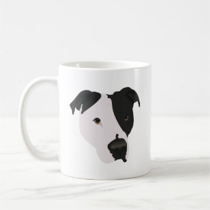 Svart och vitt Pitbull Kaffemugg