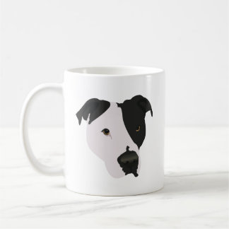 Svart och vitt Pitbull Kaffemugg