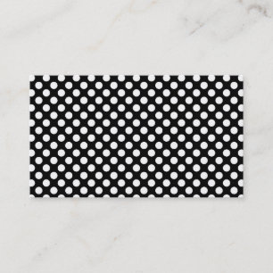 Svart och vitt polka dots enkla affärskort. visitkort