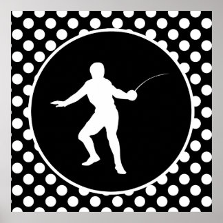Svart och vitt Polka dots; Fenomenet Poster