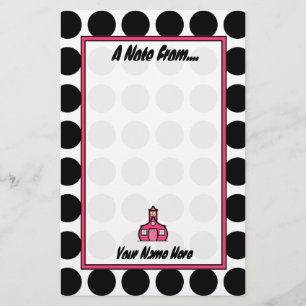 Svart och vitt polkadensare Mode Brevpapper