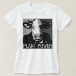 Svart och vitt poppkonst Tshirt Plant Power T Shirt
