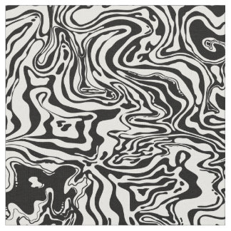 Svart och vitt Psykedeliskt oljespillväv Tyg